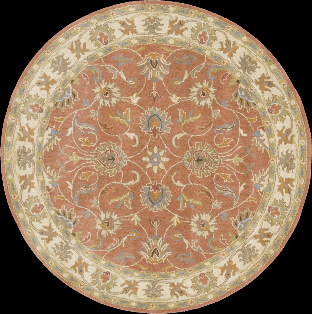Belinera Orange 6' Round Rug - Thumbnail - Image 1