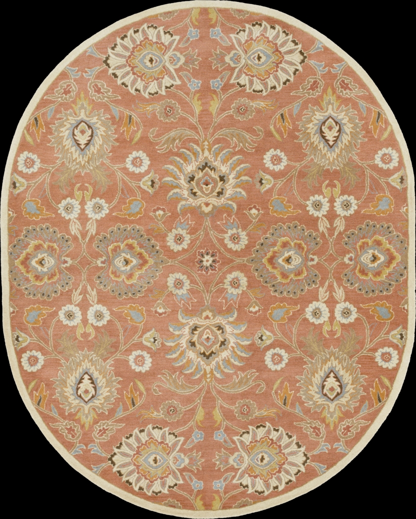 Belinera Orange 8' x 10' Oval Rug - Thumbnail - Image 1