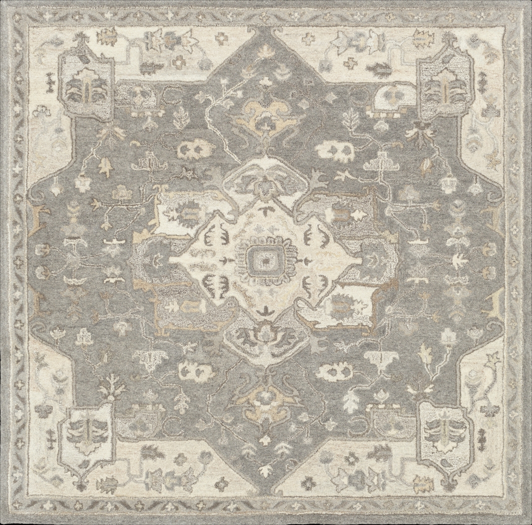 Belinera V Beige 4' Square Rug - Thumbnail - Image 1