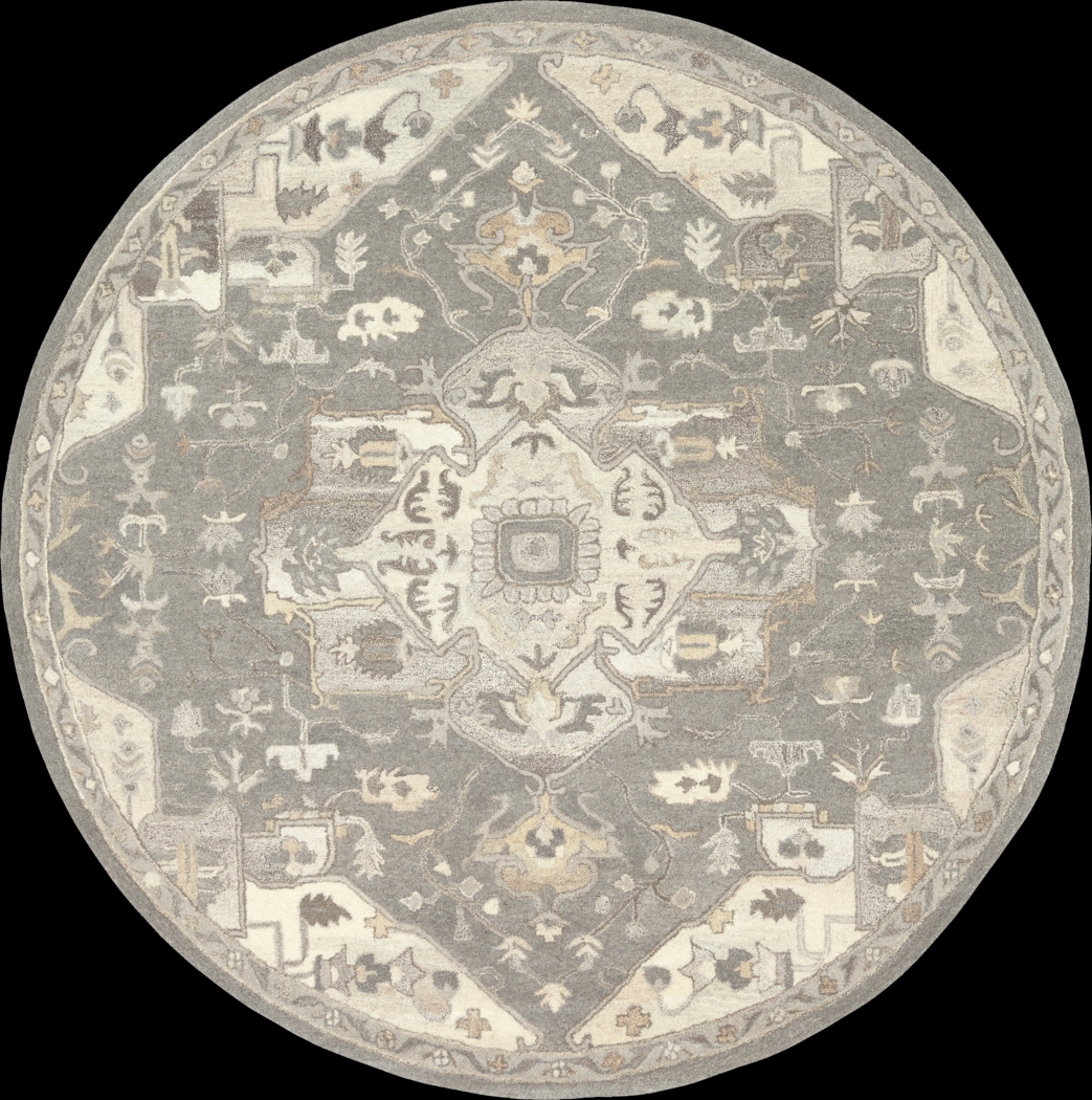 Belinera V Beige 8' Round Rug - Thumbnail - Image 1