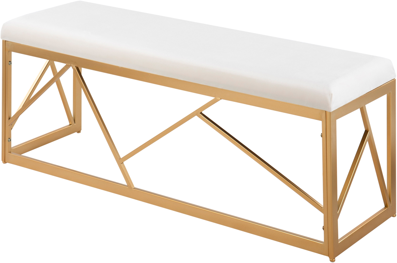 Belino I White Accent Bench - Thumbnail - Image 6