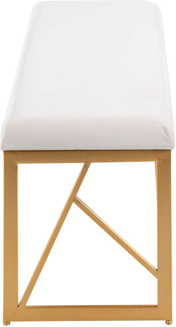 Belino I White Accent Bench - Thumbnail - Image 7