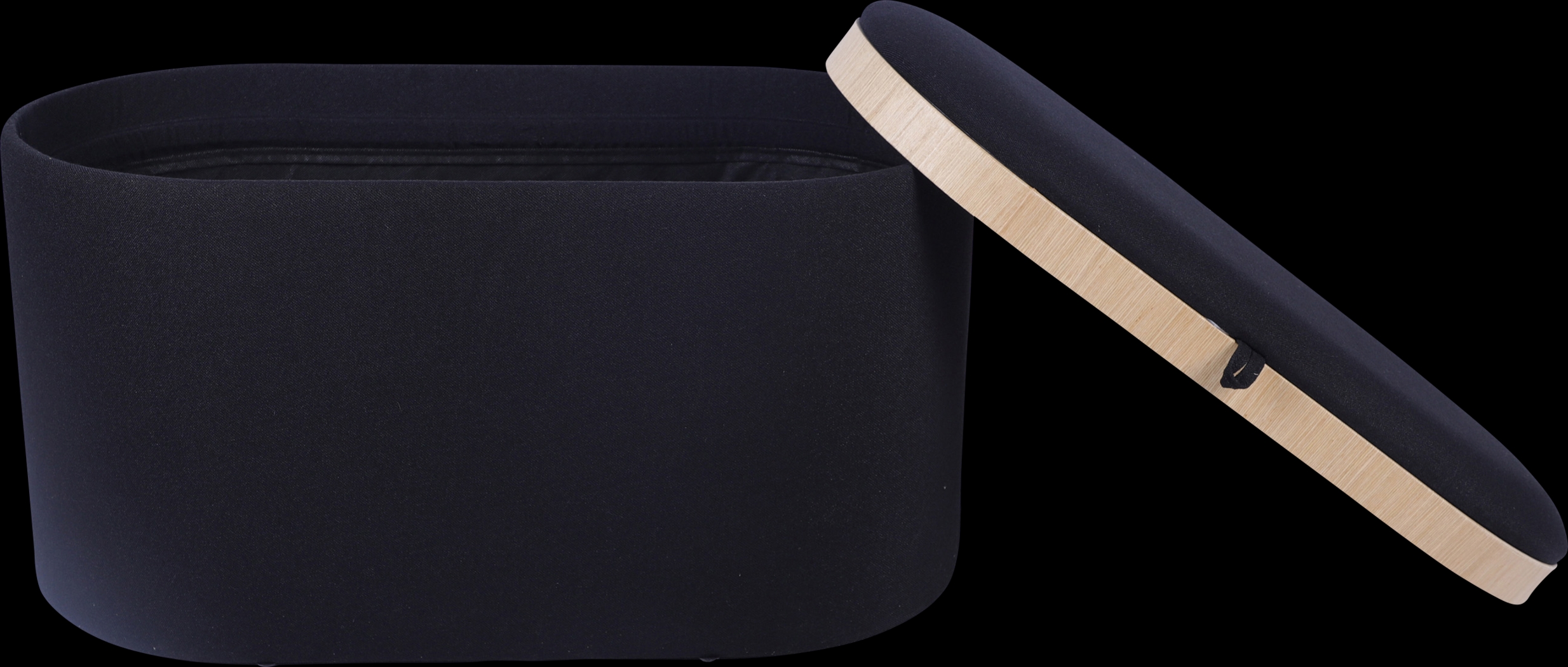 Belira Black Storage Ottoman - Thumbnail - Image 5