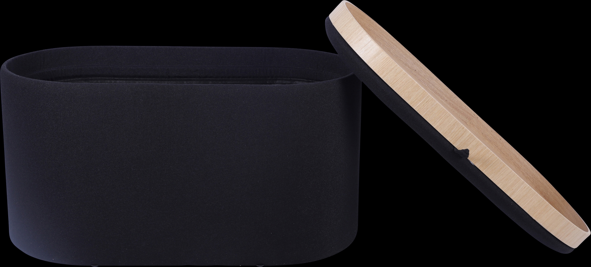 Belira Black Storage Ottoman - Thumbnail - Image 6