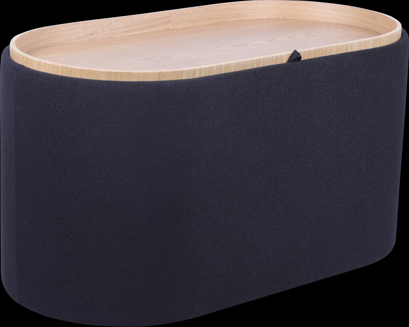 Belira Black Storage Ottoman - Thumbnail - Image 1