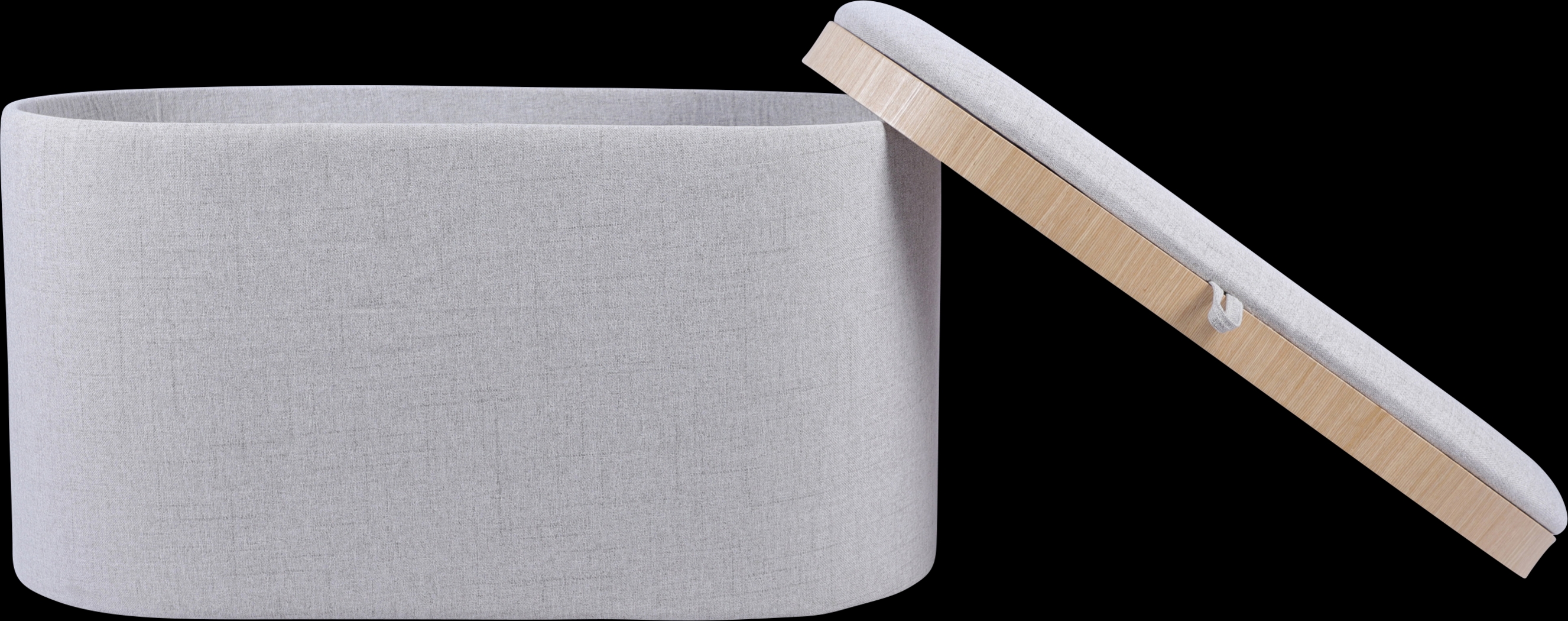 Belira Gray Storage Ottoman - Thumbnail - Image 3