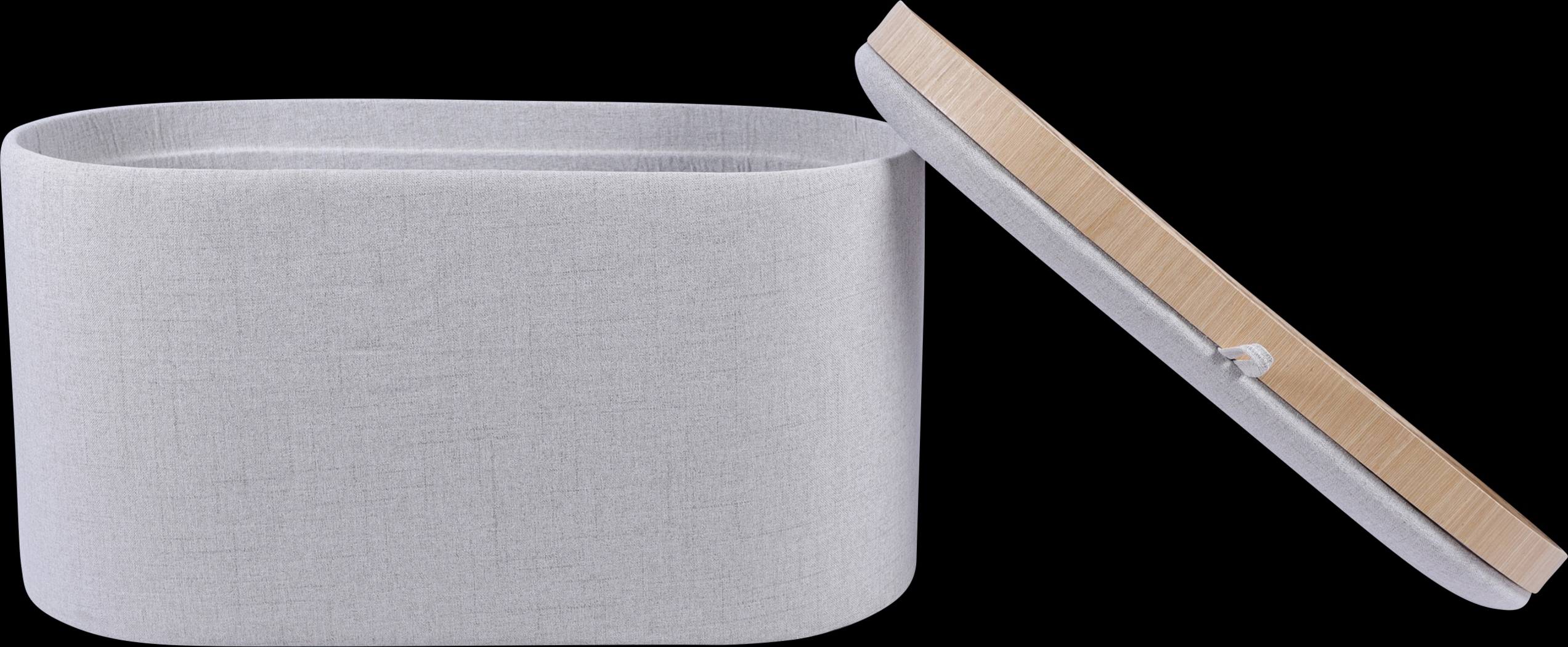 Belira Gray Storage Ottoman - Thumbnail - Image 4