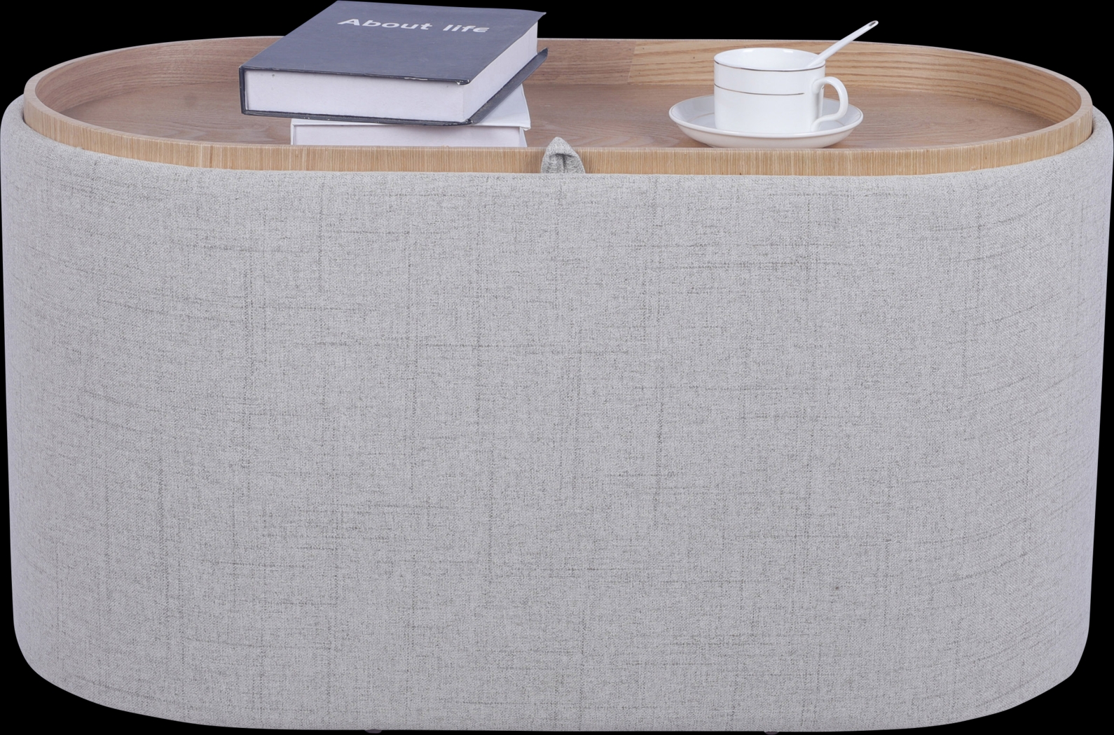 Belira Gray Storage Ottoman - Thumbnail - Image 7