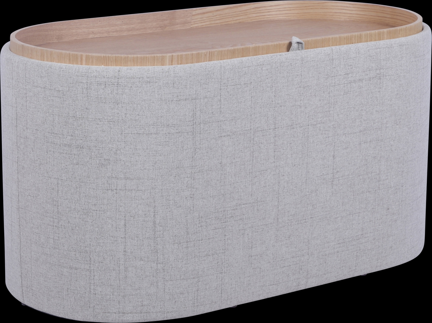 Belira Gray Storage Ottoman - Thumbnail - Image 1