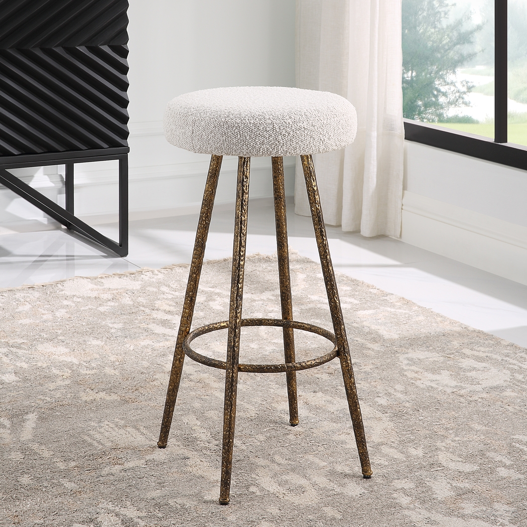 Belisar White Counter Height Stool - Thumbnail - Image 2