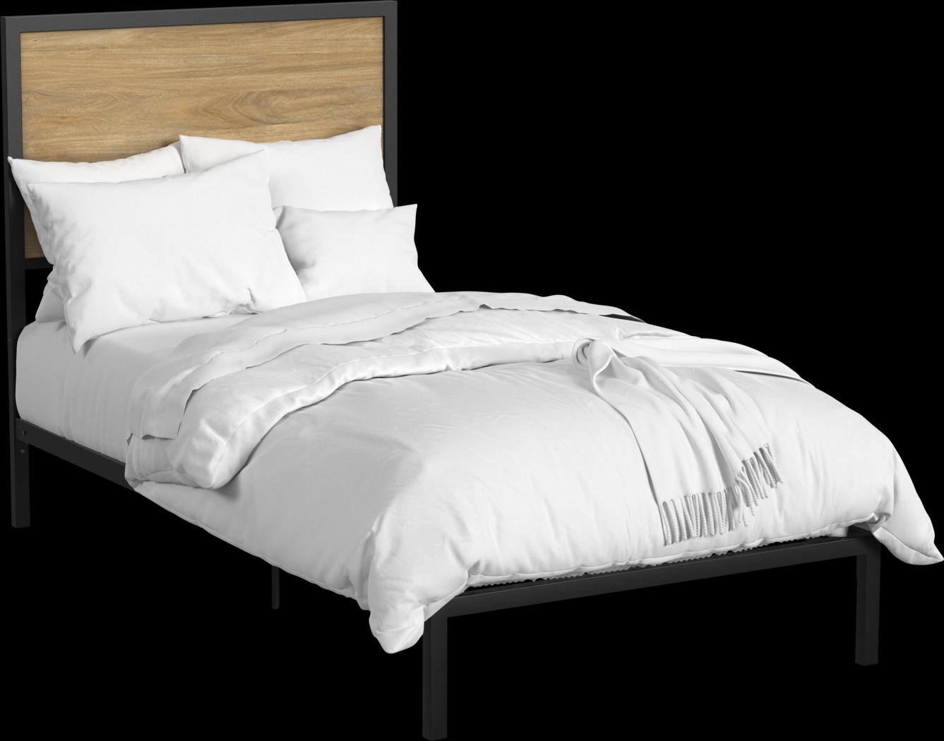Belison Brown Twin Bed - Thumbnail - Image 1