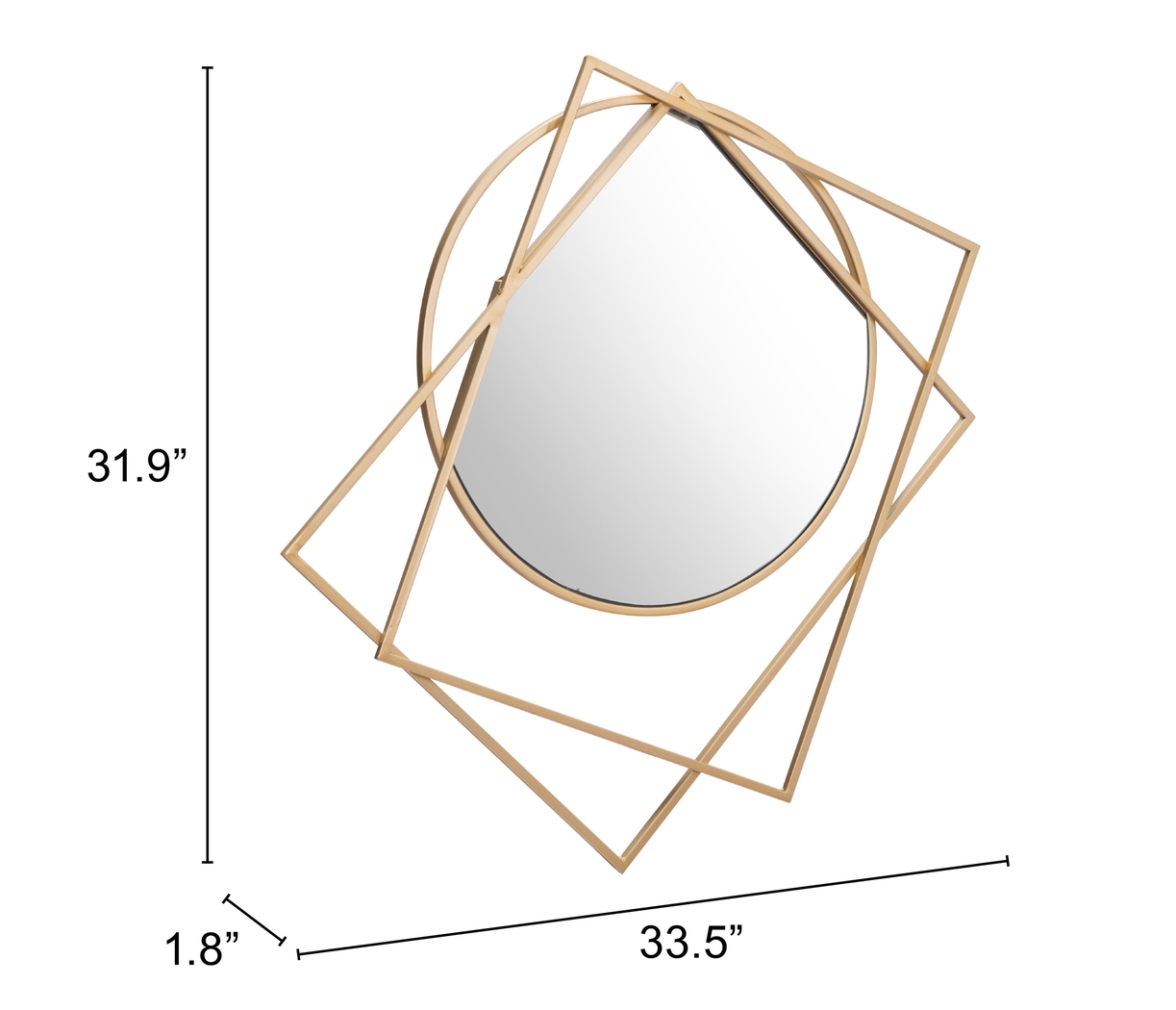 Belizy Gold Mirror - Thumbnail - Image 5