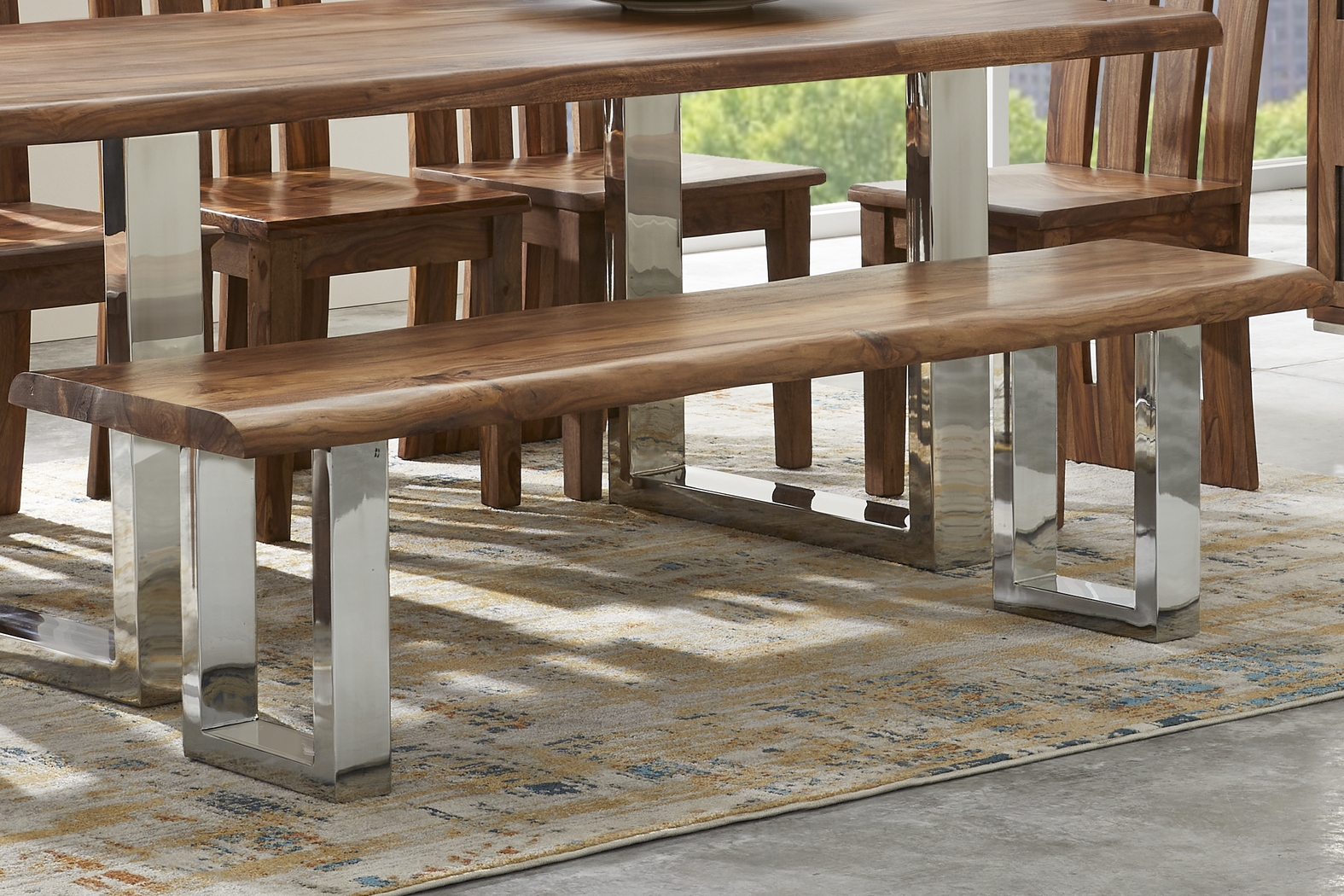 Bellac Point Nutmeg Dining Bench - Thumbnail - Image 3