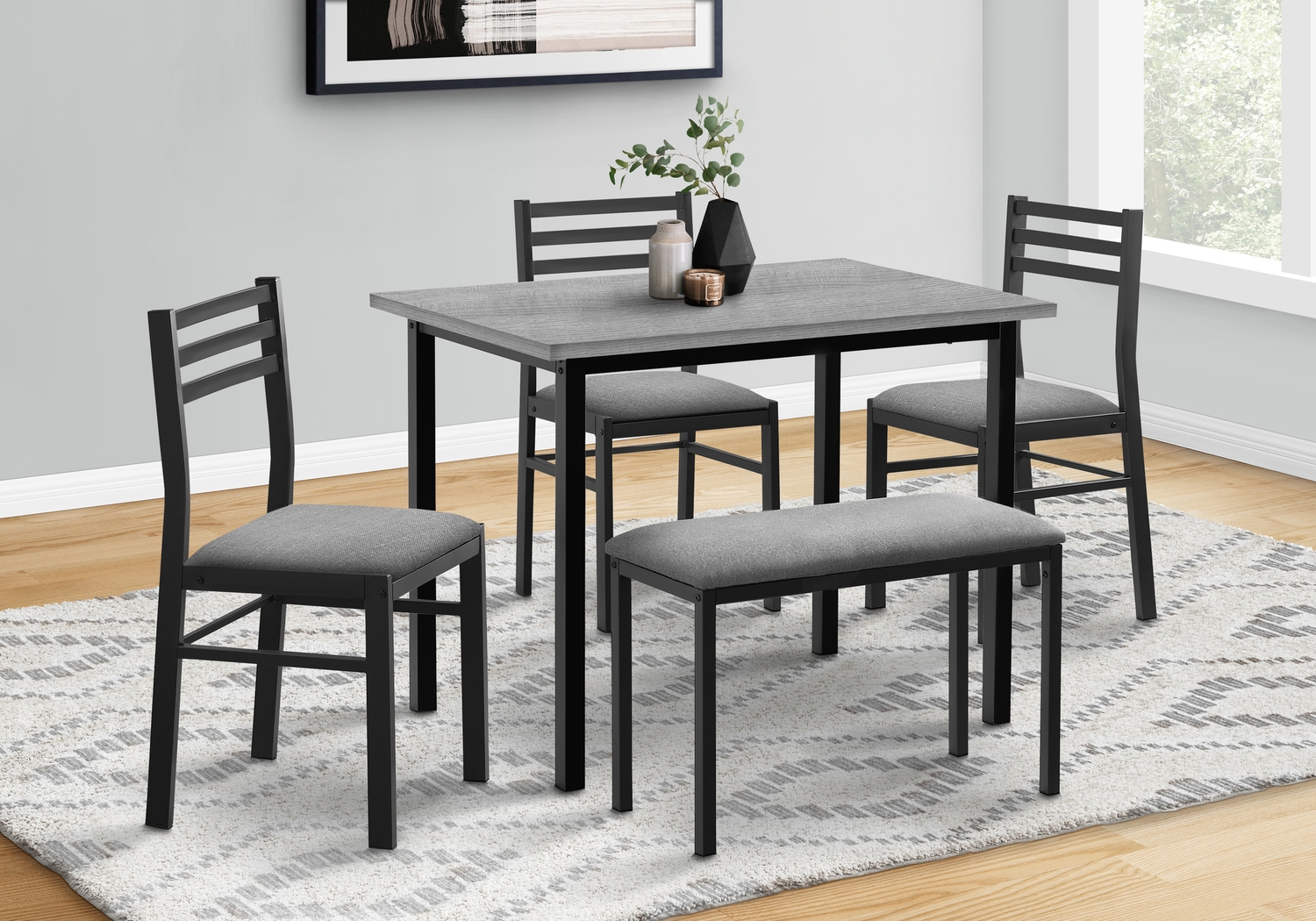 Belladona Gray Dining Table Set - Thumbnail - Image 2
