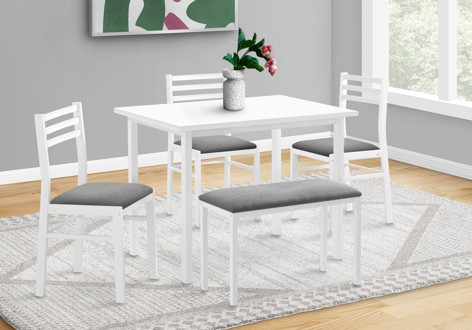 Belladona White Dining Table Set - Thumbnail - Image 2