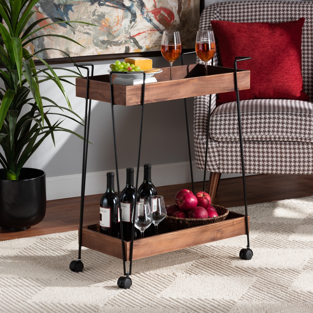 Bellafonte Brown Bar Cart - Thumbnail - Image 7