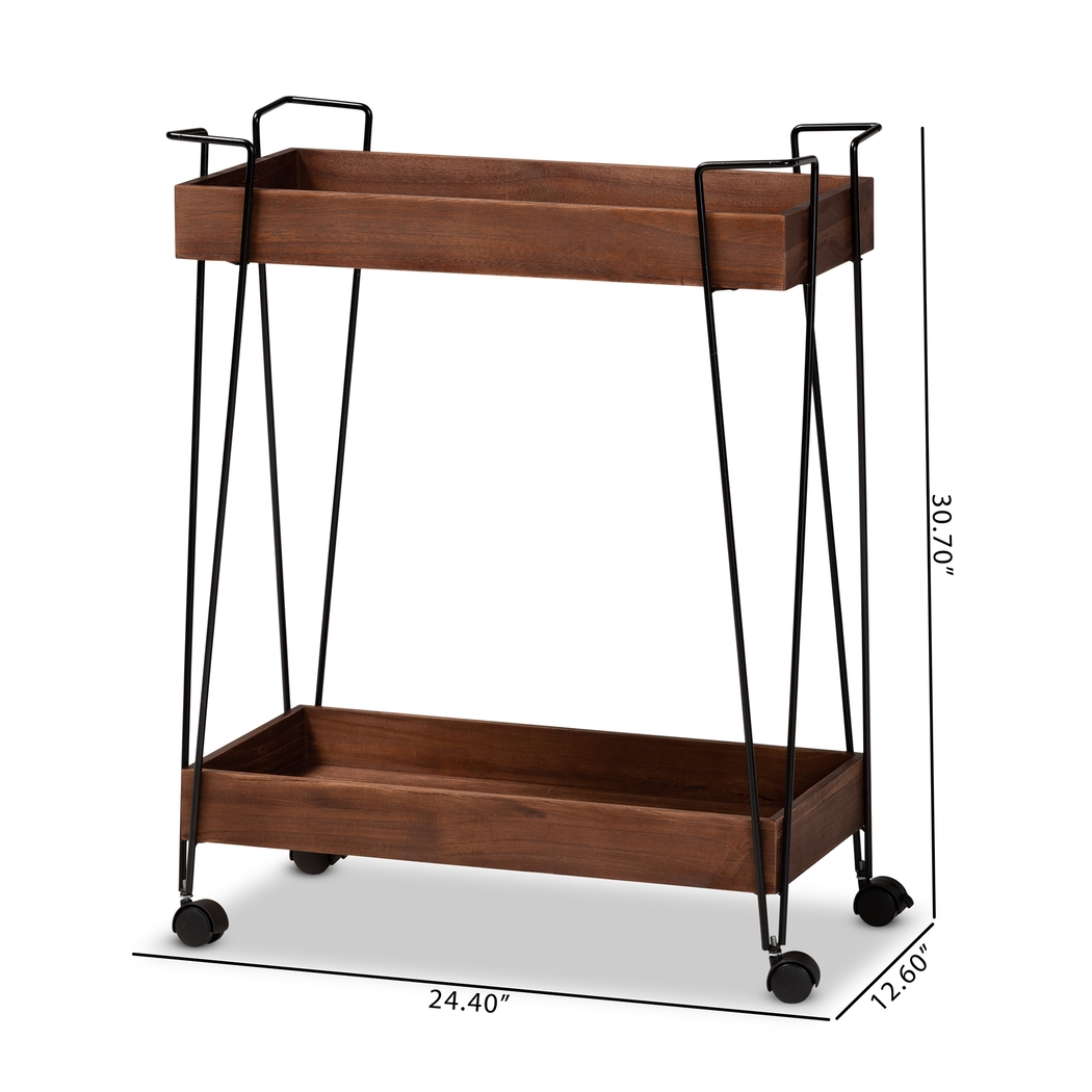Bellafonte Brown Bar Cart - Thumbnail - Image 9