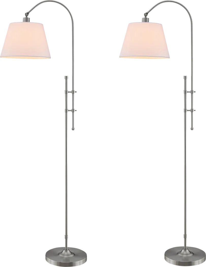 Bellamy Lane Silver Floor Lamps, Set of 2 - Thumbnail - Image 1