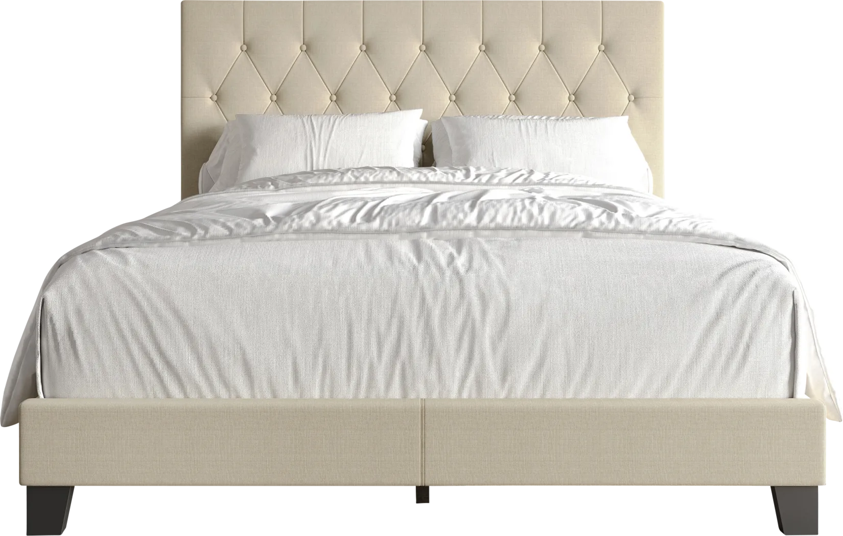 Bellane Beige Queen Bed - Thumbnail - Image 4