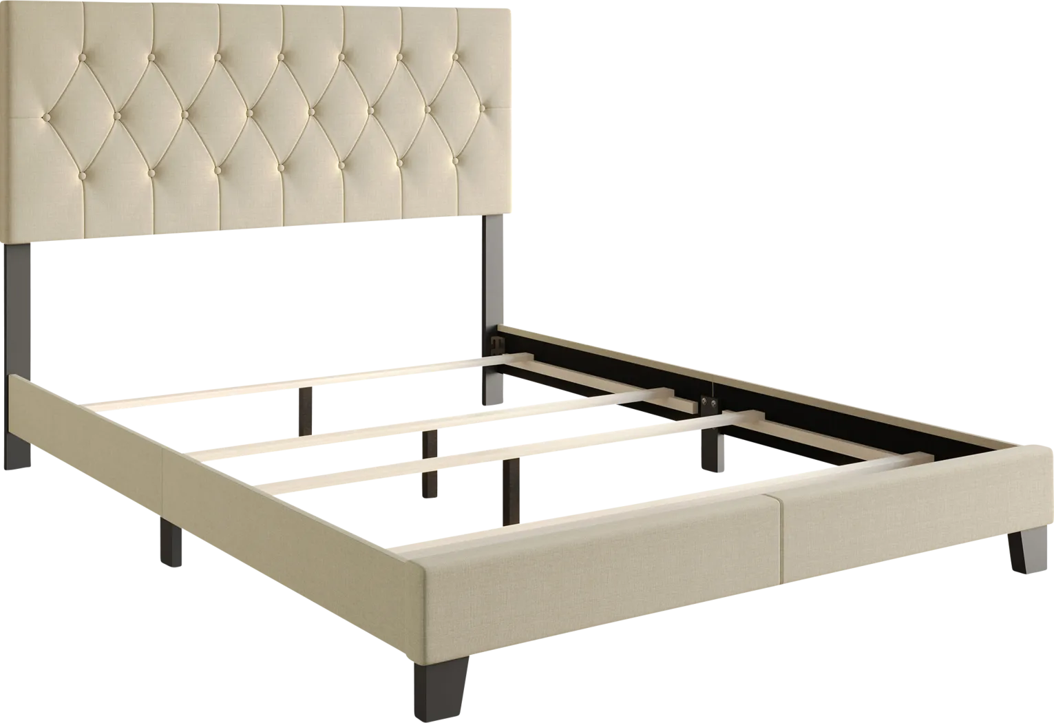 Bellane Beige Queen Bed - Thumbnail - Image 5