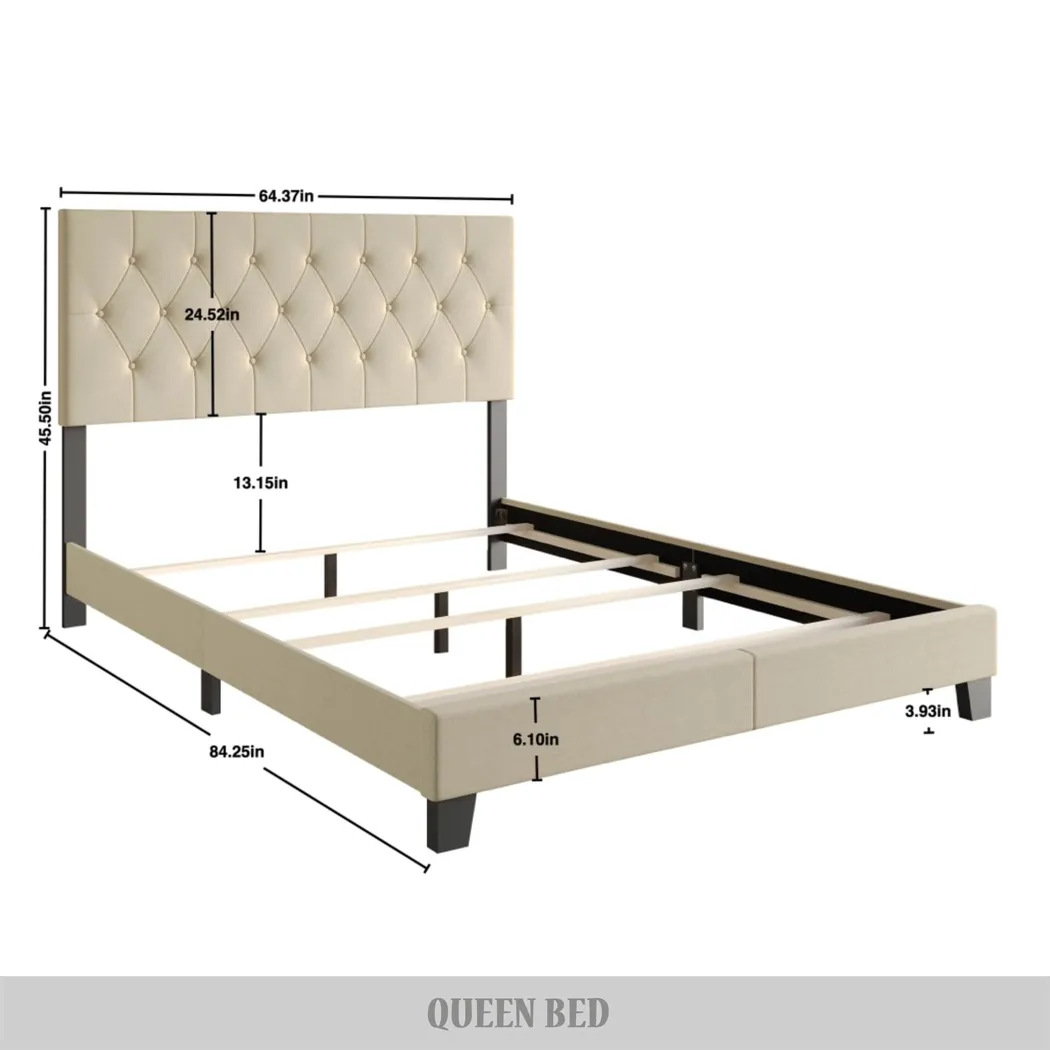 Bellane Beige Twin Bed - Thumbnail - Image 8