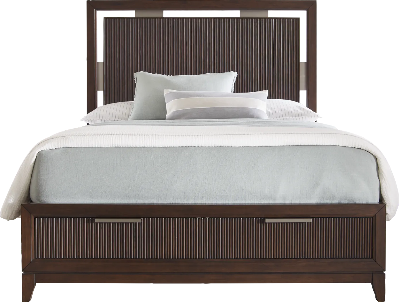 Bellante Brown 3 Pc Queen Panel Bed with Storage - Thumbnail - Image 1