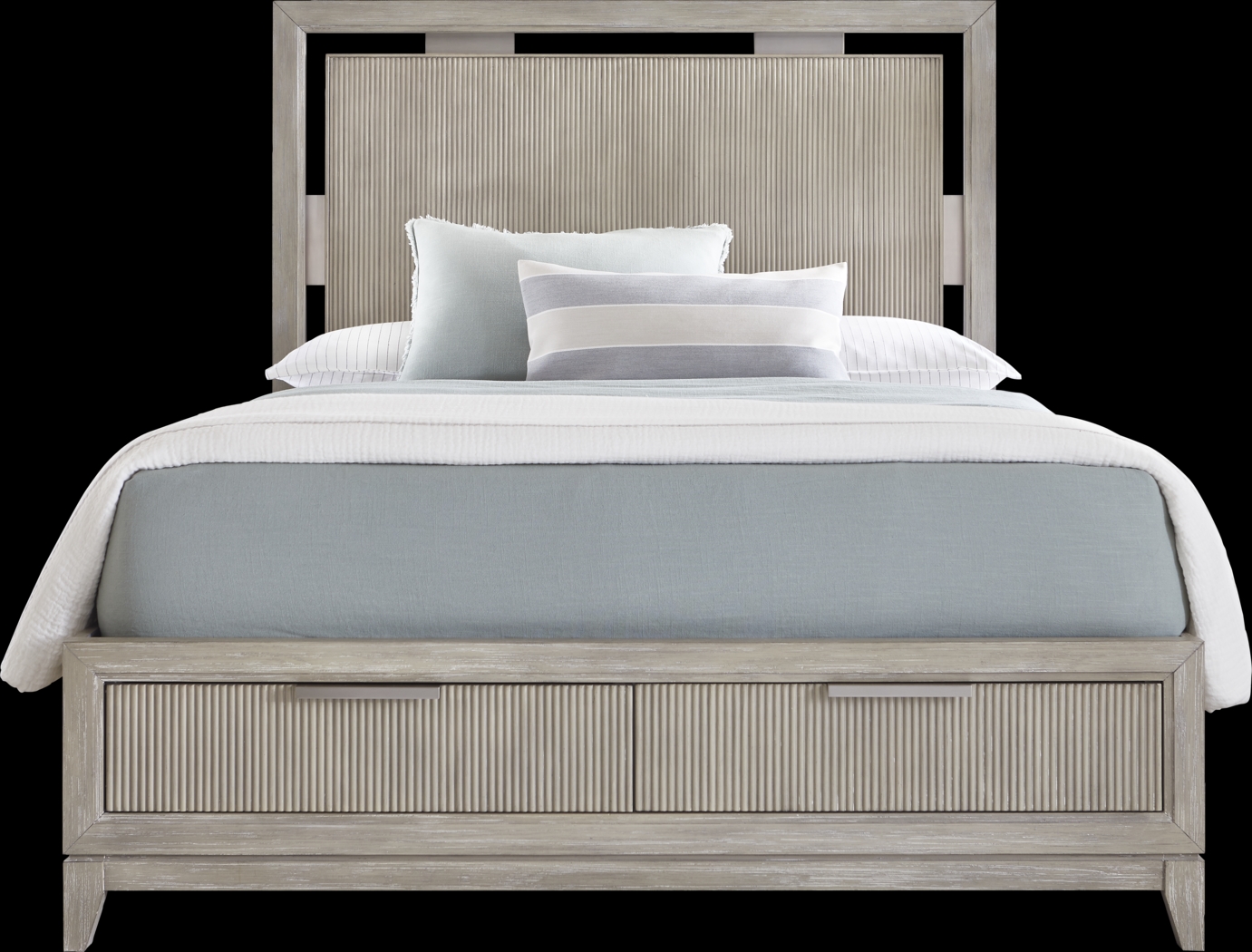 Bellante Gray 5 Pc Queen Panel Bedroom with Storage - Thumbnail - Image 2