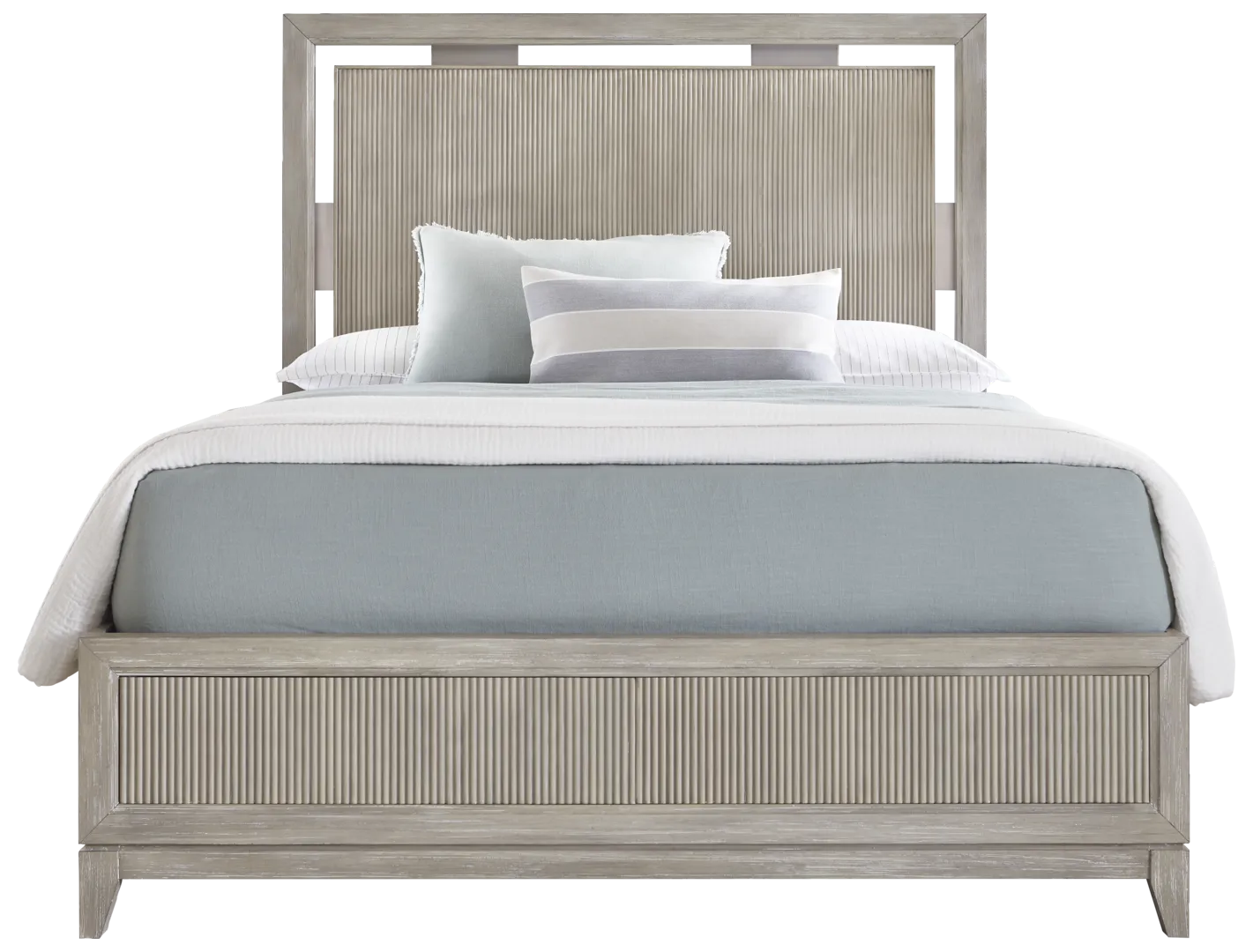 gray 3 pc queen panel bed