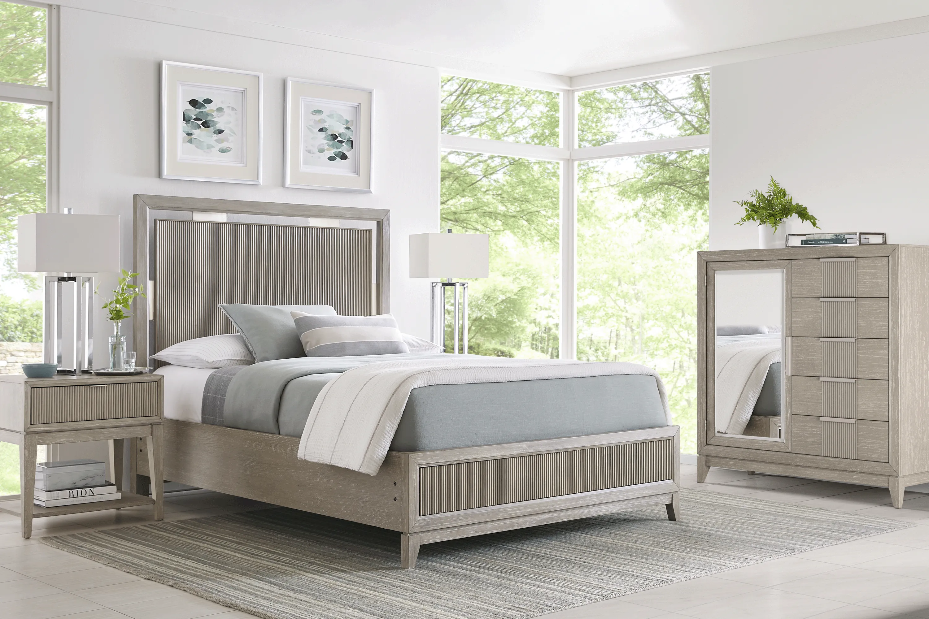 Bellante Gray 5 Pc King Panel Bedroom - Thumbnail - Image 1