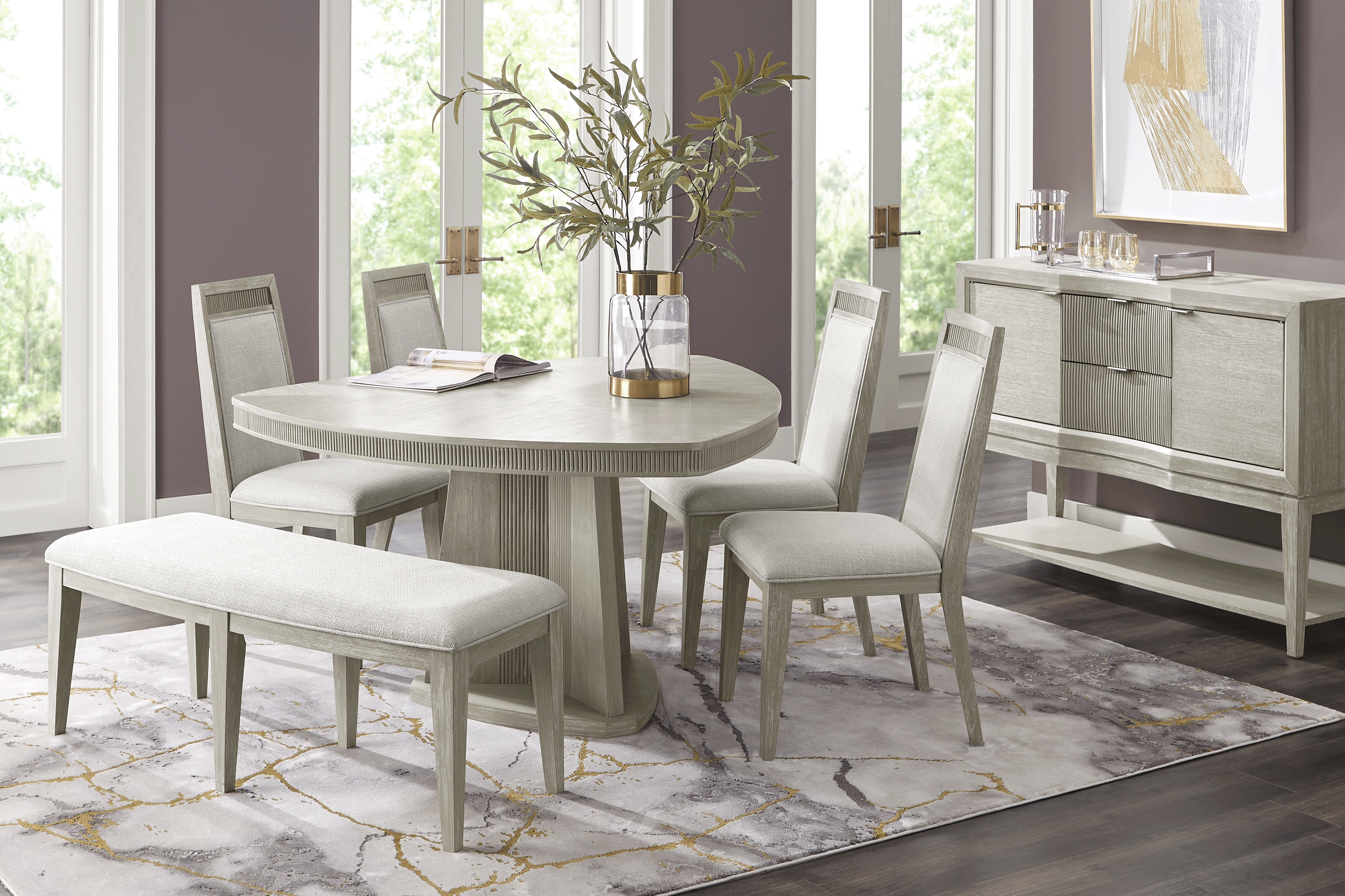 Bellante Gray 6 Pc Triangle Dining Room - Thumbnail - Image 1