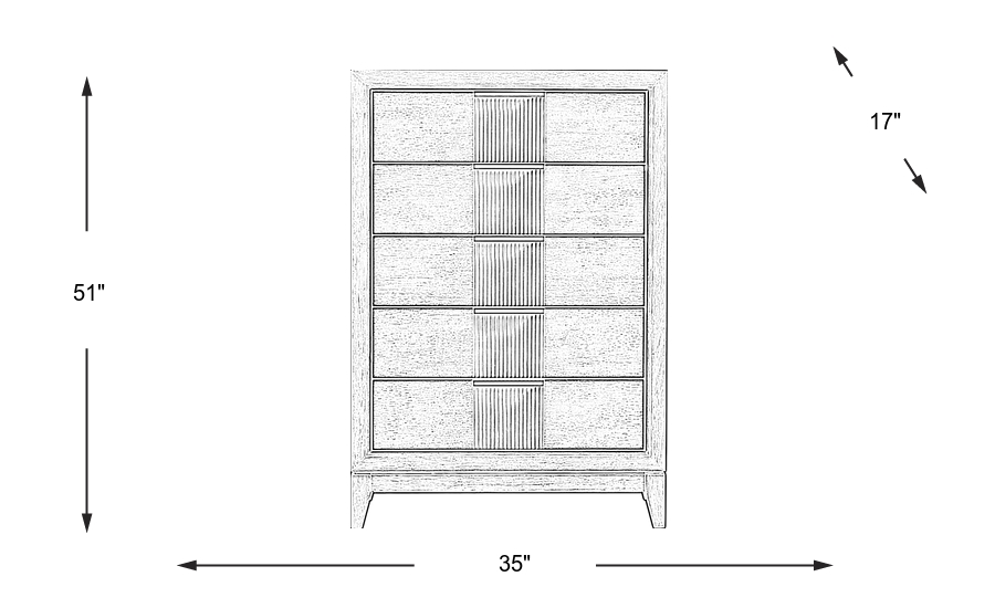 Dimension Image. Please refer to the Dimension Tab on this page for dimension details.