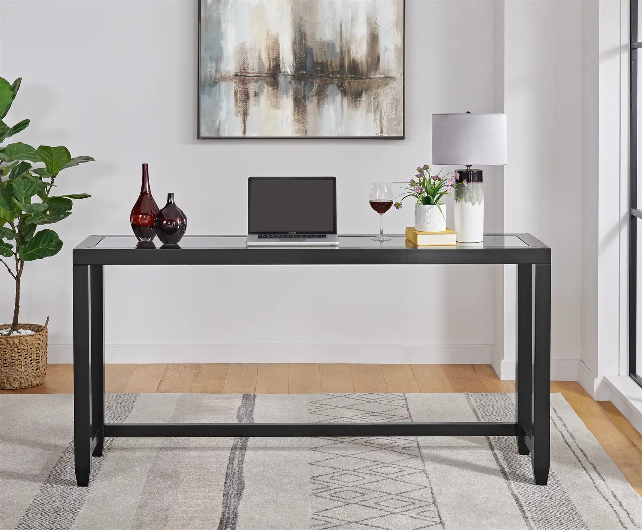 Bellavia Black Bar Table with 3 Barstools - Thumbnail - Image 3