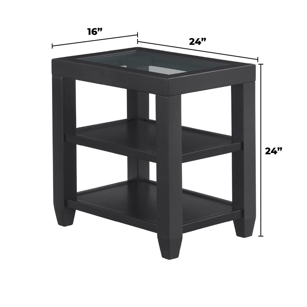 Bellavia Black Chairside Table - Thumbnail - Image 6