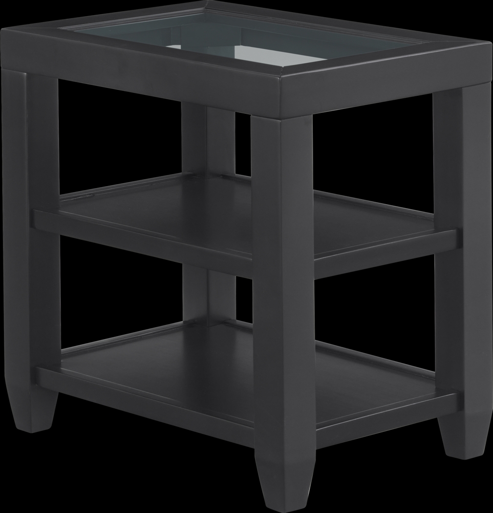 Bellavia Black Chairside Table - Thumbnail - Image 1