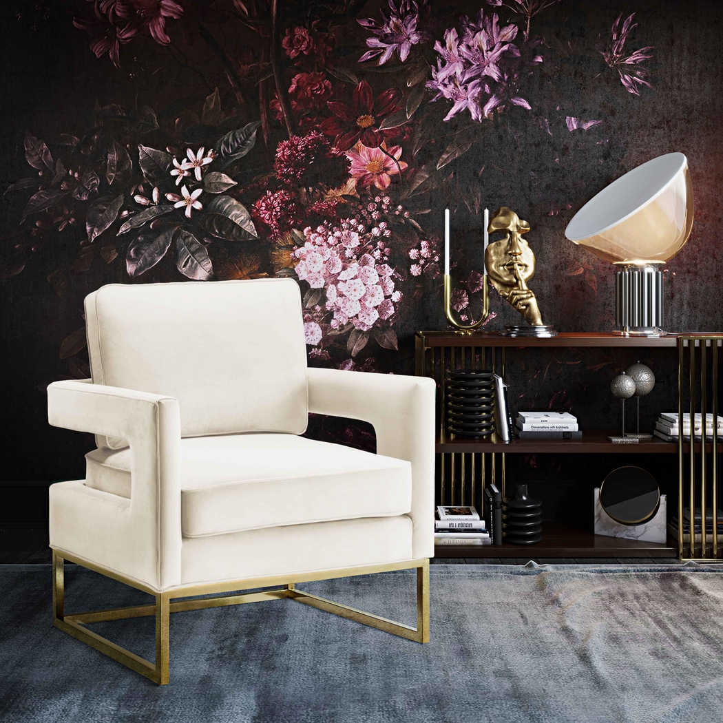 Belldid II Cream Accent Chair - Thumbnail - Image 7