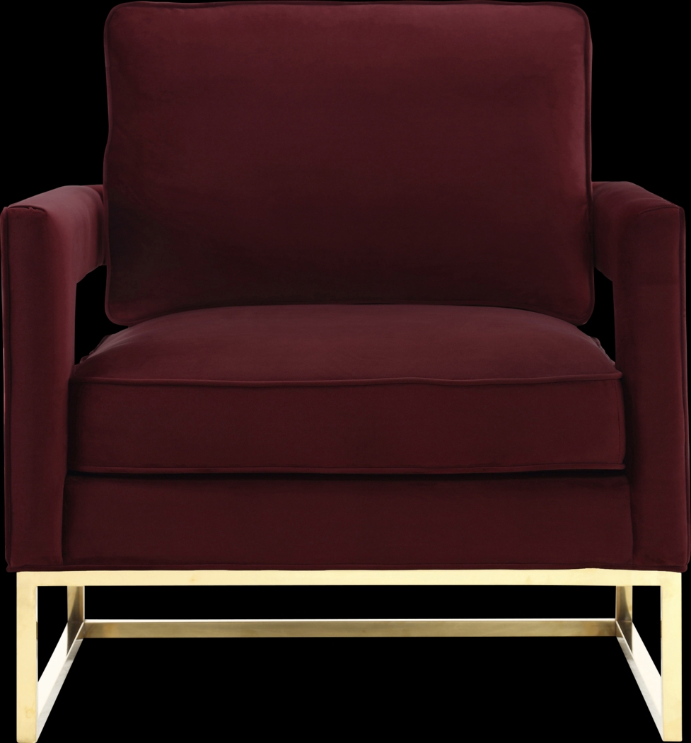 Belldid II Maroon Accent Chair - Thumbnail - Image 2