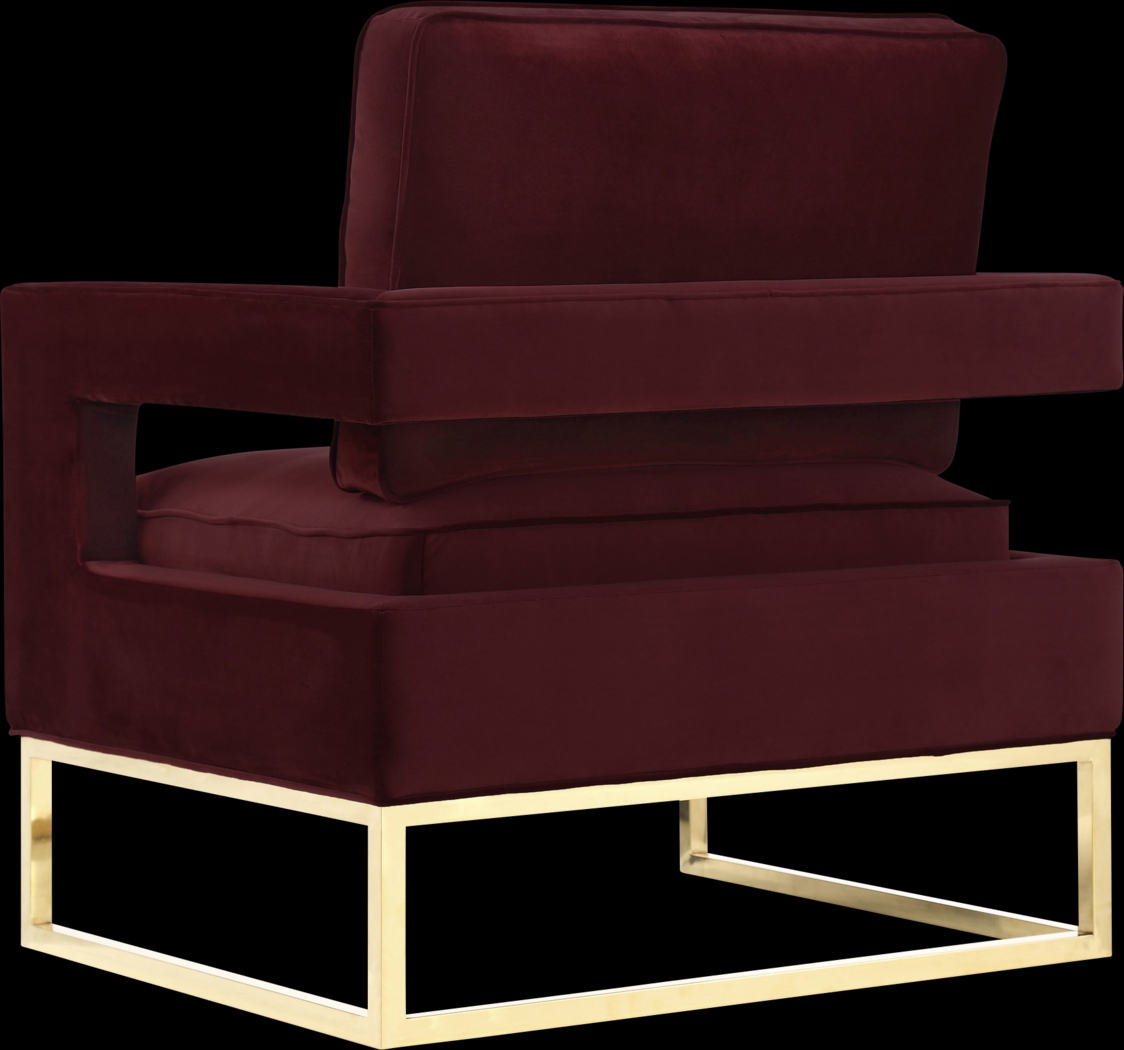 Belldid II Maroon Accent Chair - Thumbnail - Image 3