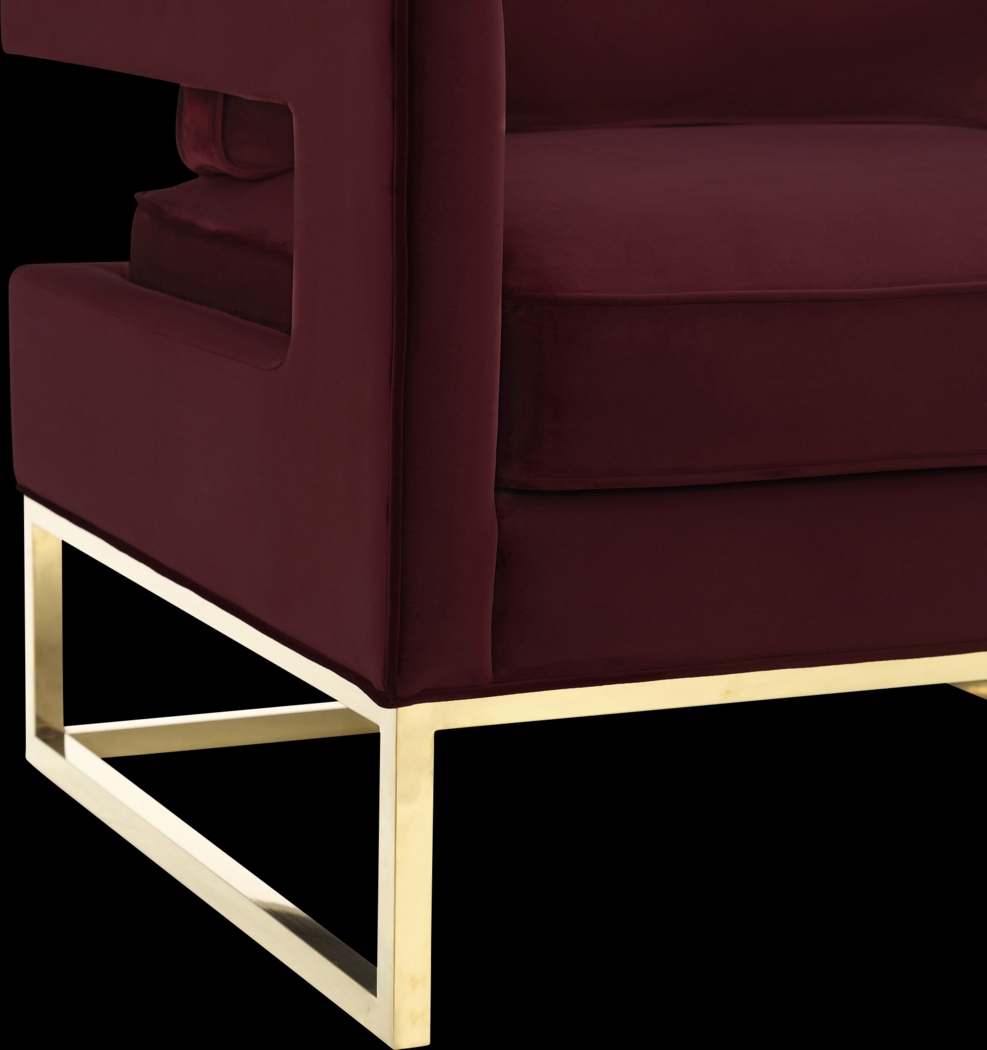 Belldid II Maroon Accent Chair - Thumbnail - Image 4