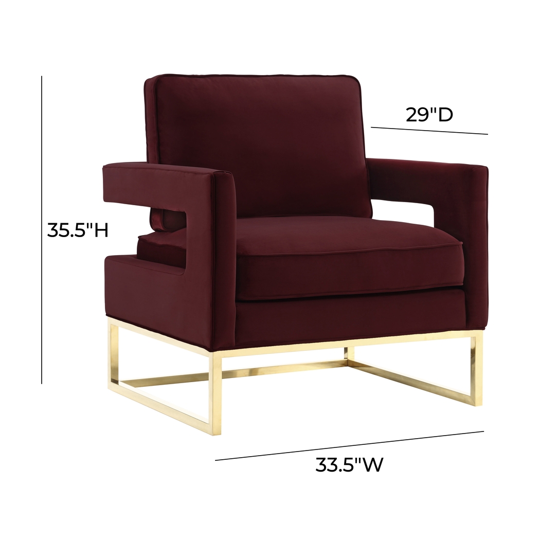 Belldid II Maroon Accent Chair - Thumbnail - Image 8