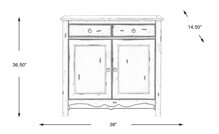 Dimension Image. Please refer to the Dimension Tab on this page for dimension details.
