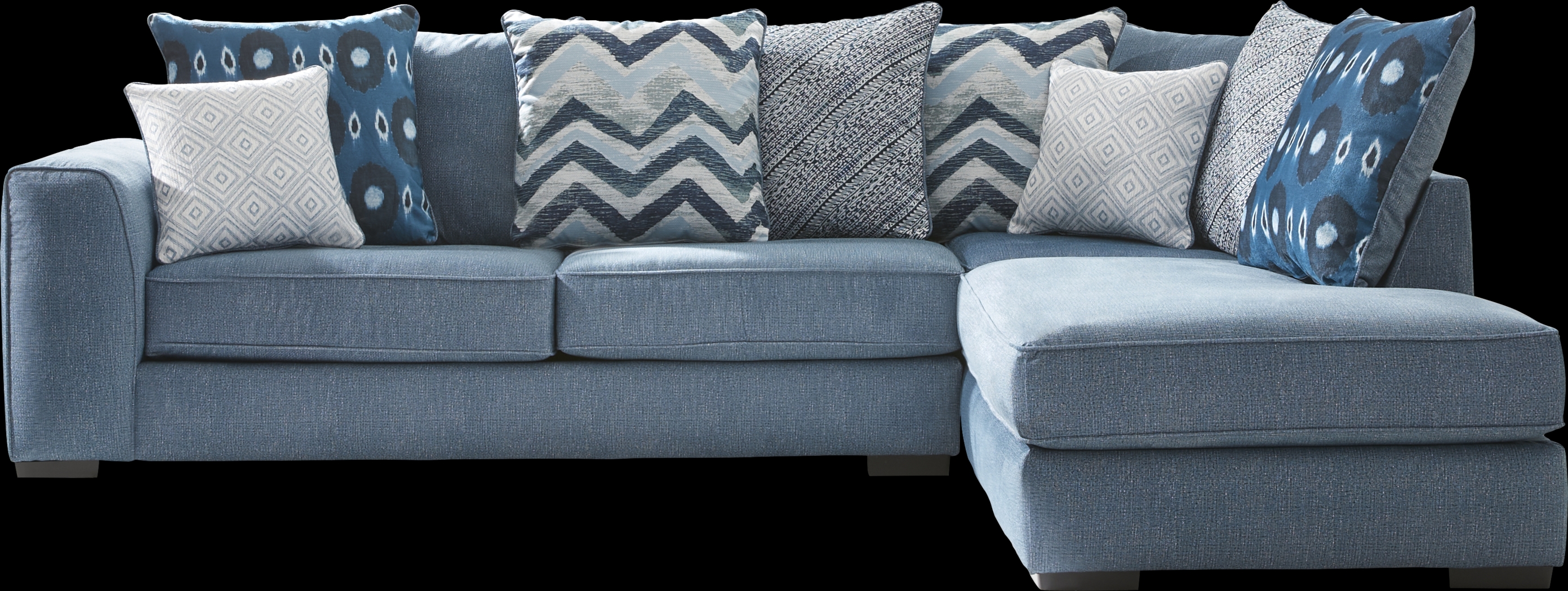 Bellehurst Blue 2 Pc Sectional - Thumbnail - Image 1