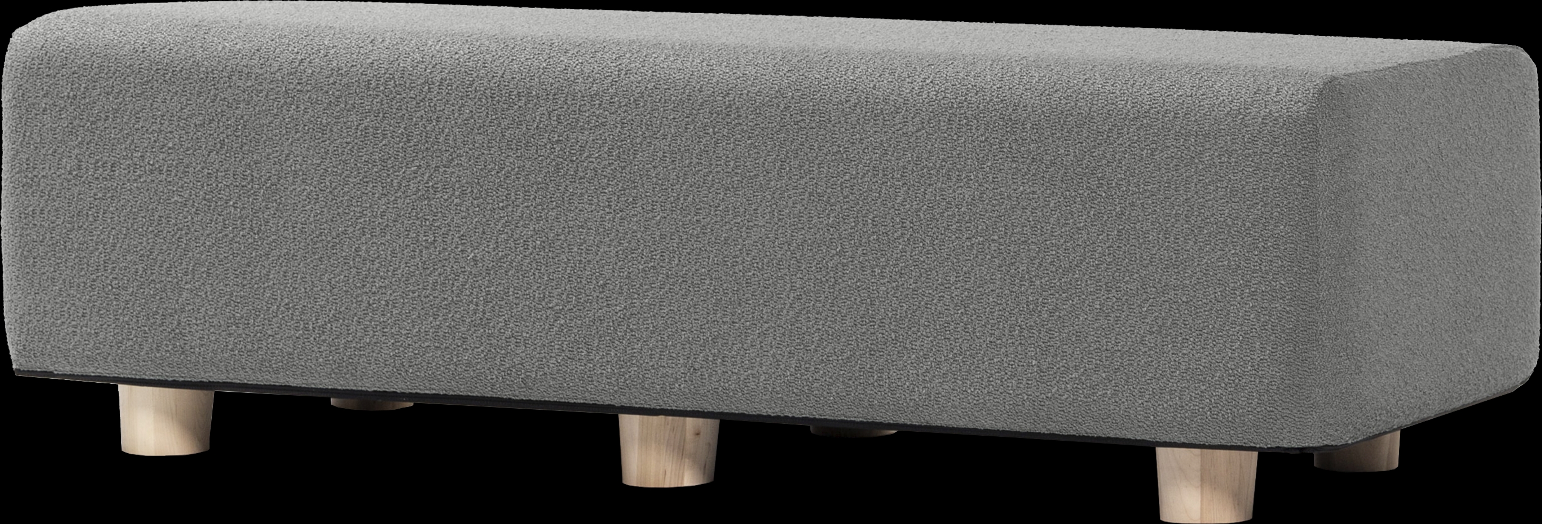 Bellemere Dark Gray Queen Bed Bench - Thumbnail - Image 1