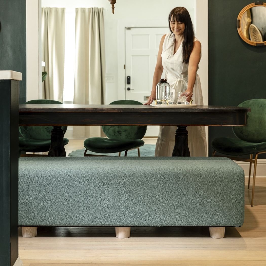 Bellemere Green King Bed Bench - Thumbnail - Image 4