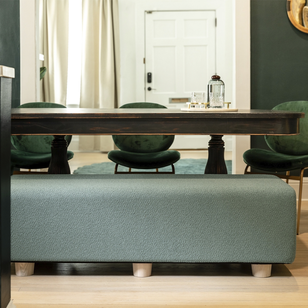 Bellemere Green Queen Bed Bench - Thumbnail - Image 3