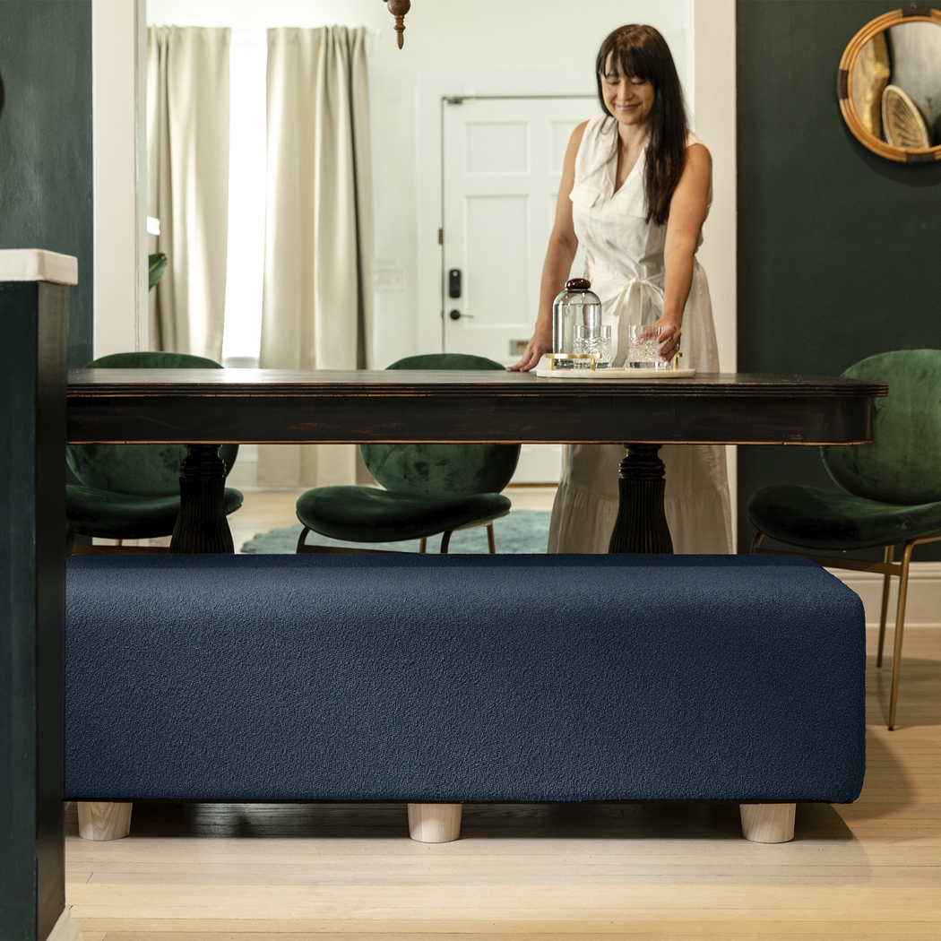 Bellemere Navy Queen Bed Bench - Thumbnail - Image 4