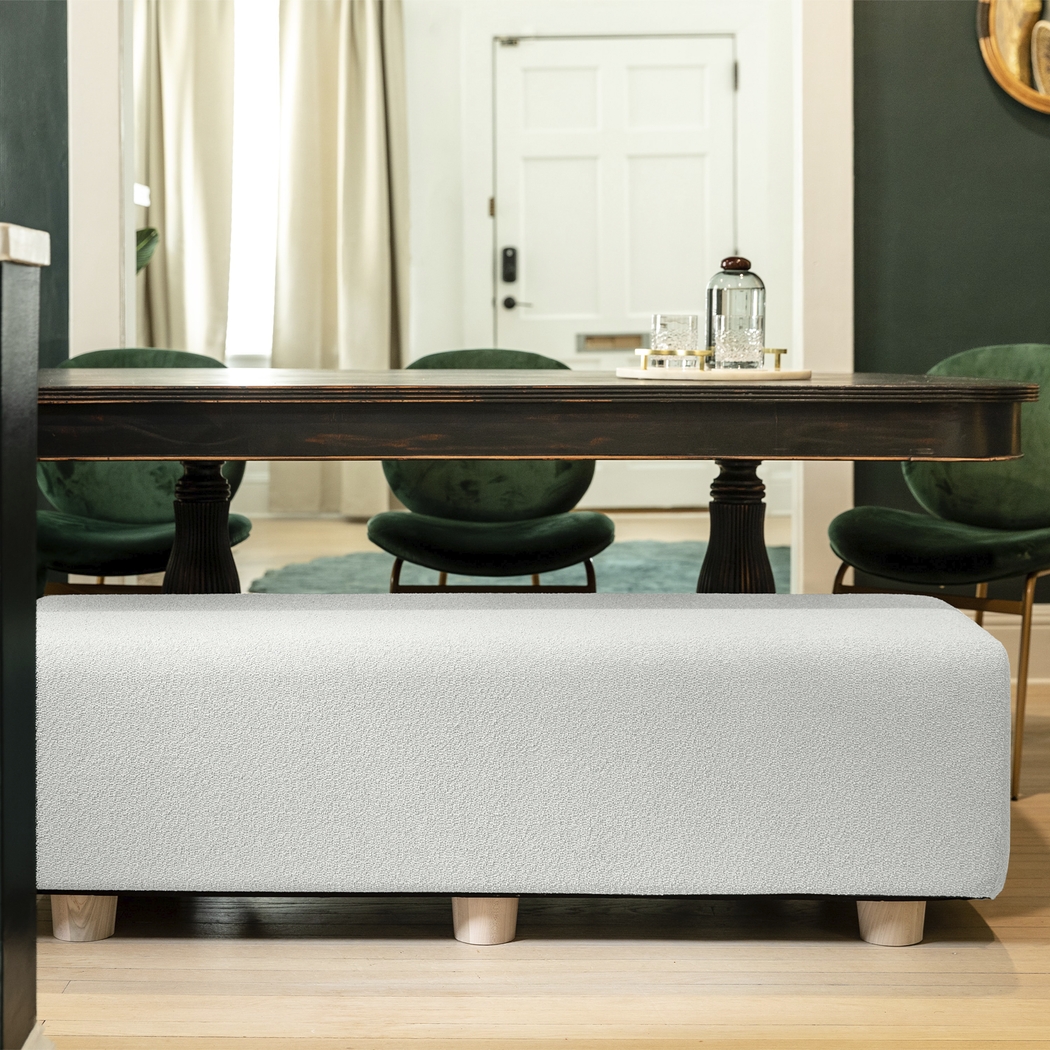 Bellemere White Queen Bed Bench - Thumbnail - Image 3