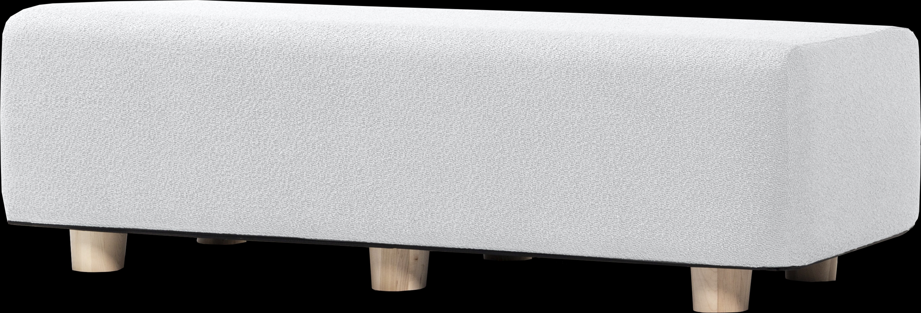 Bellemere White Queen Bed Bench - Thumbnail - Image 1