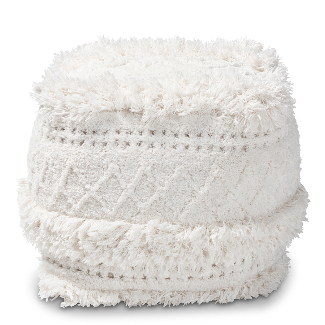 Bellerive Ivory Pouf - Thumbnail - Image 2