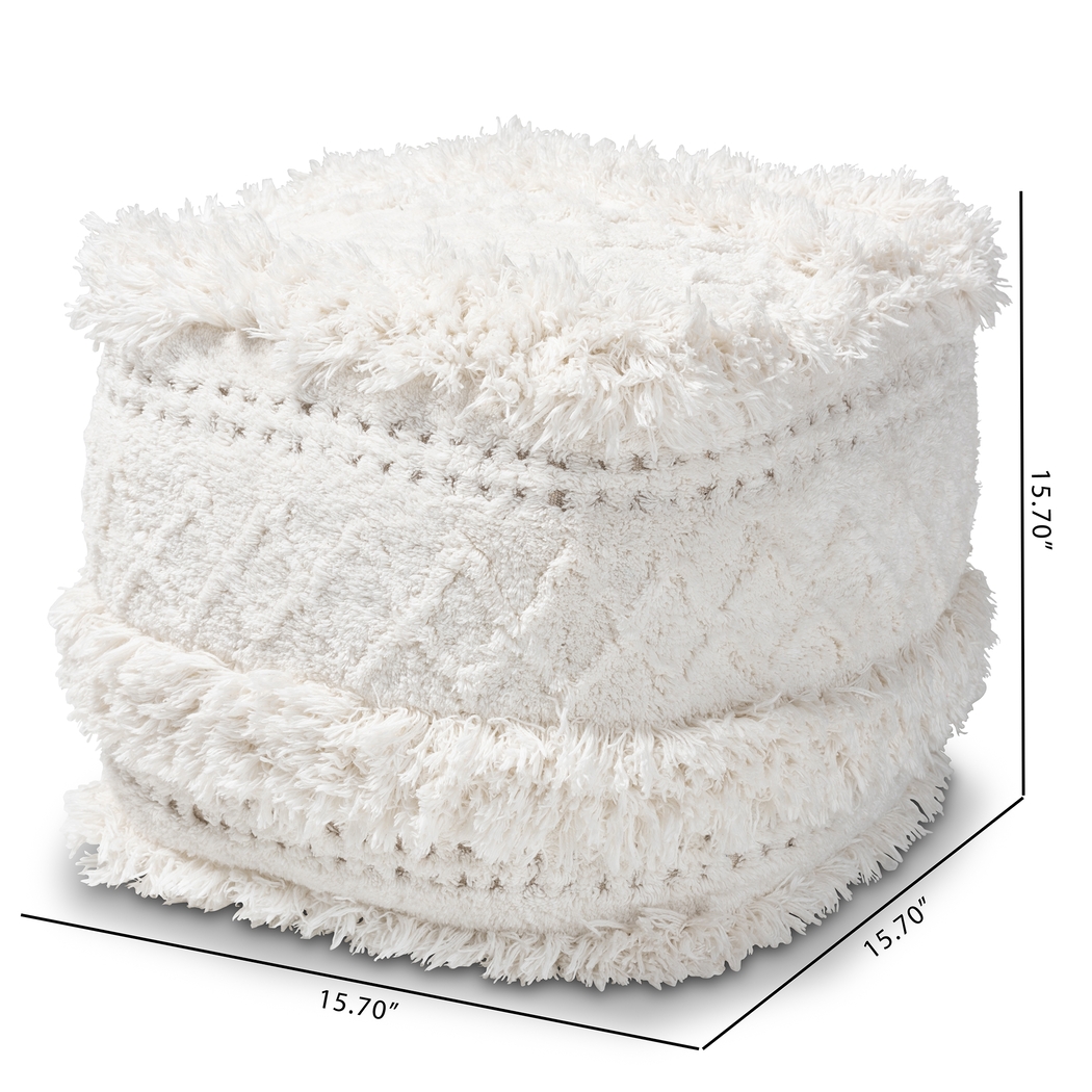 Bellerive Ivory Pouf - Thumbnail - Image 6