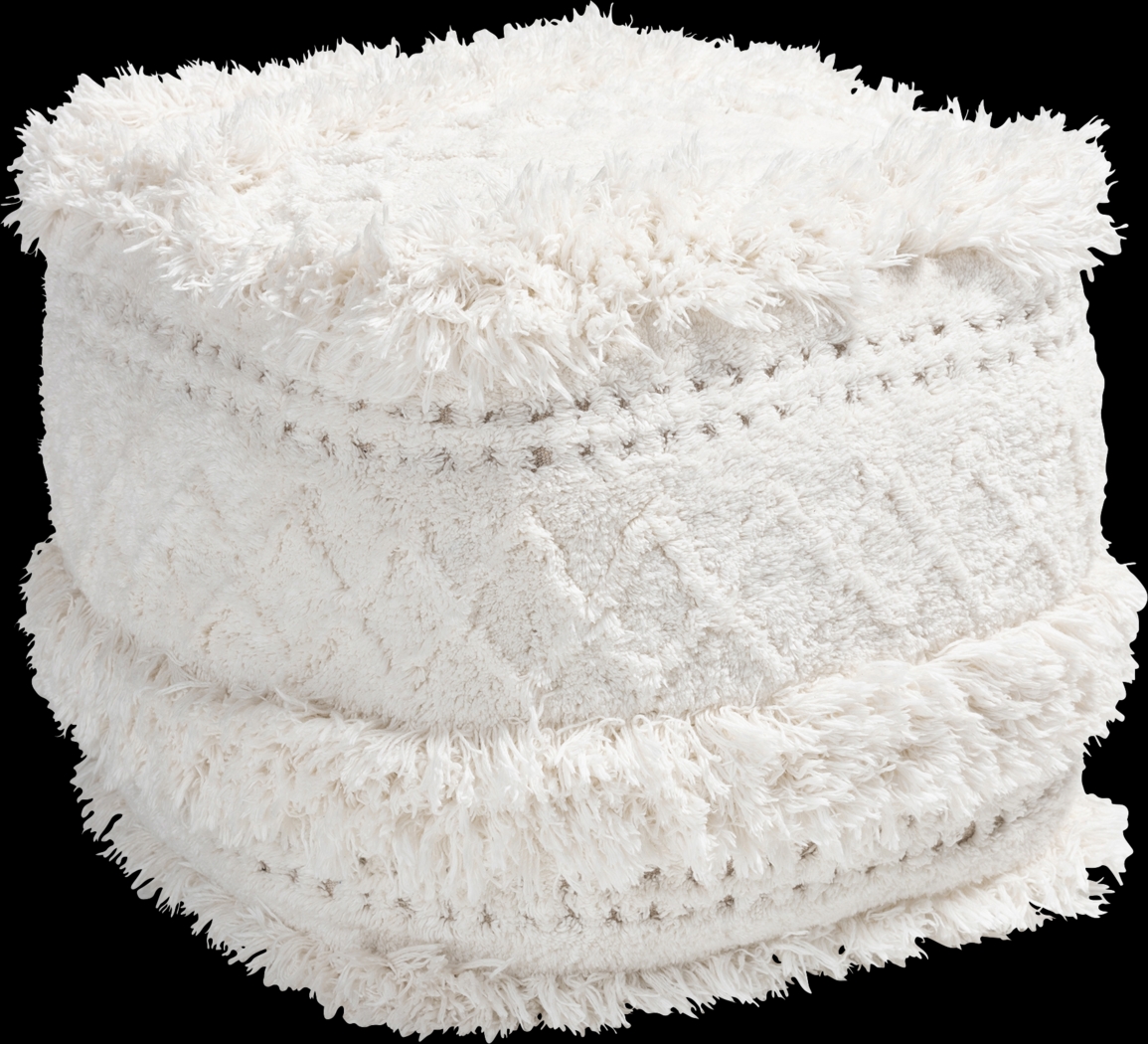 Bellerive Ivory Pouf - Thumbnail - Image 1